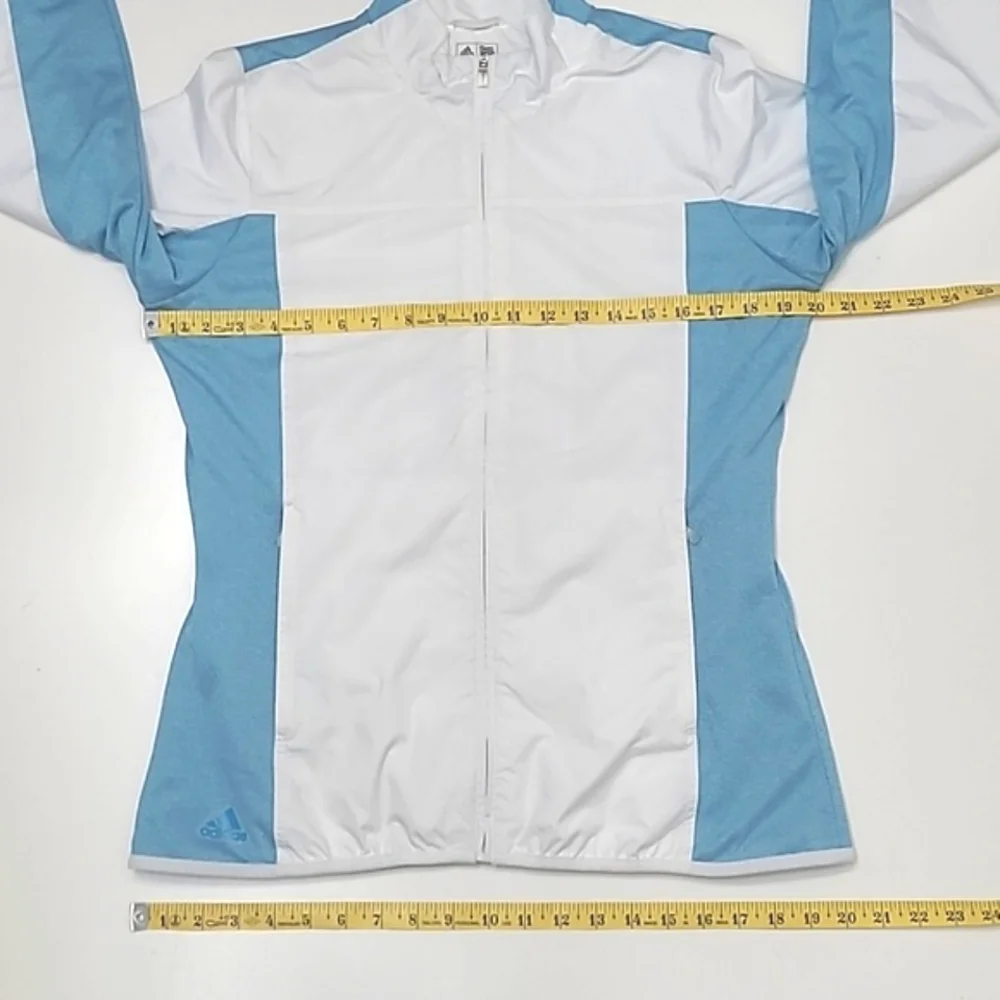 Adidas Climaproof Golf Jacket Full Zipper Windbreaker Water Resistant Crewneck